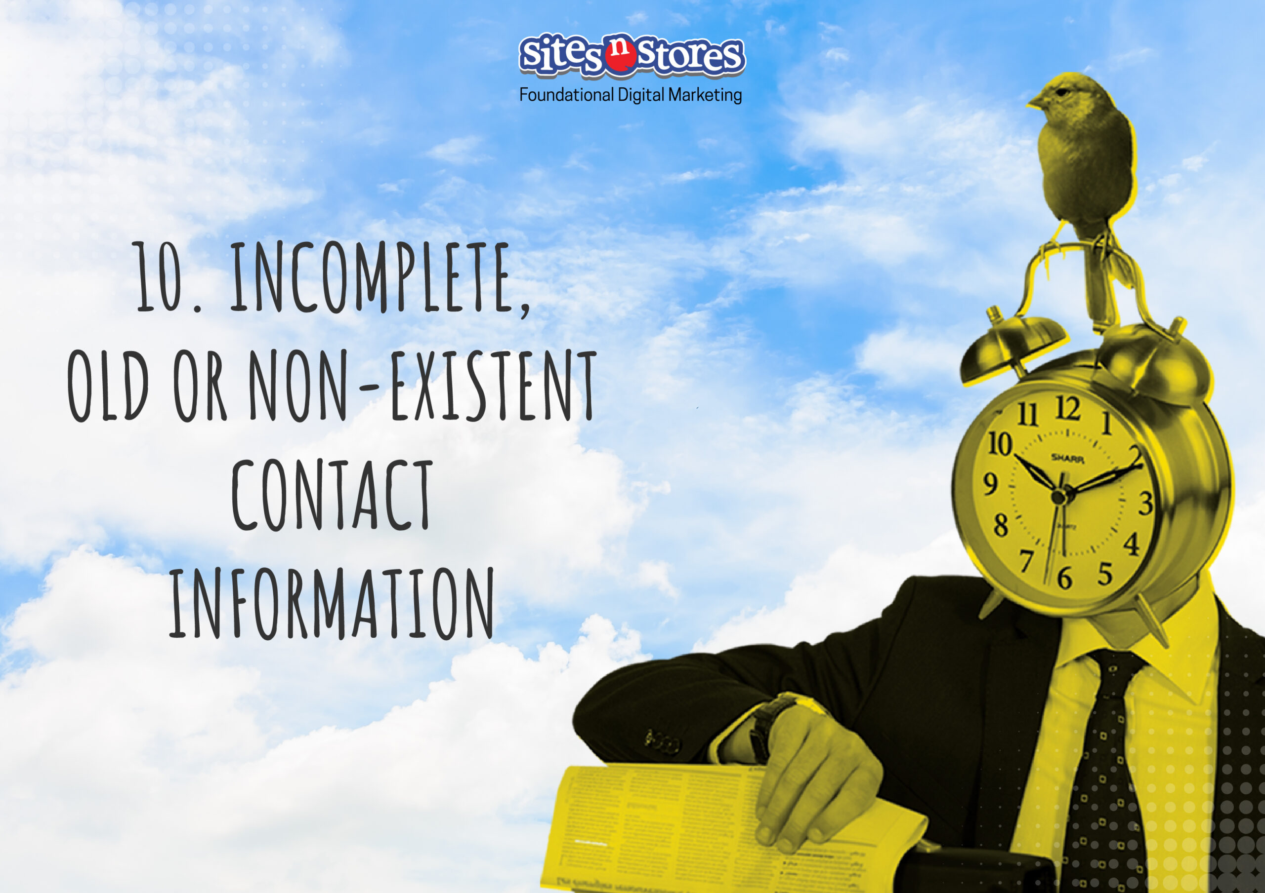 Incomplete, old or non-existent contact information